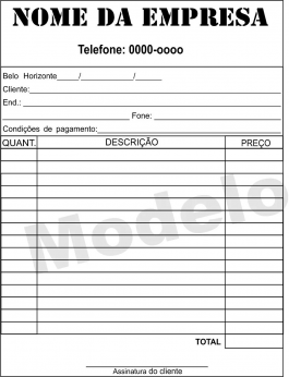 Talão Personalizado Papel offset 70gr branco, colorido 63gr, ou autocopiativo.  1x0,2x0   